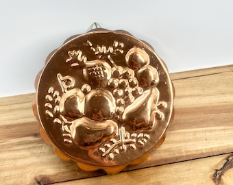 Copper Flat Mold Copper Pan With Brass Handle Pan Copper Kitchen In Fruit Design Hanging Copper House Copper Kitchen Wall Decor