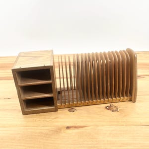 70s Wooden Record Display Holds 32 Records On Display Next To Your Record Player Vintage Record Decor Record Storage Record Display