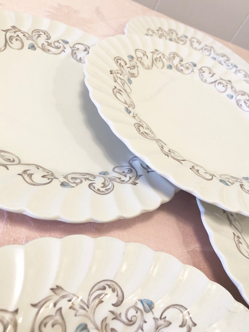 6 White Encore Johnson Bros Made in England Retro White Etsy