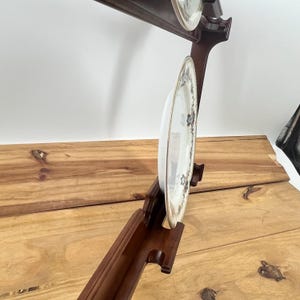 Dark Cherry Wood Open Cabinet Plate Rack Shadow Box Shelf Inclosed ...