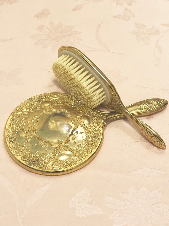 vintage gold mirror round image antique gold mirror victorian frame with handle vintage etsy vintage gold mirror round image antique gold mirror victorian frame with handle vintage etsy