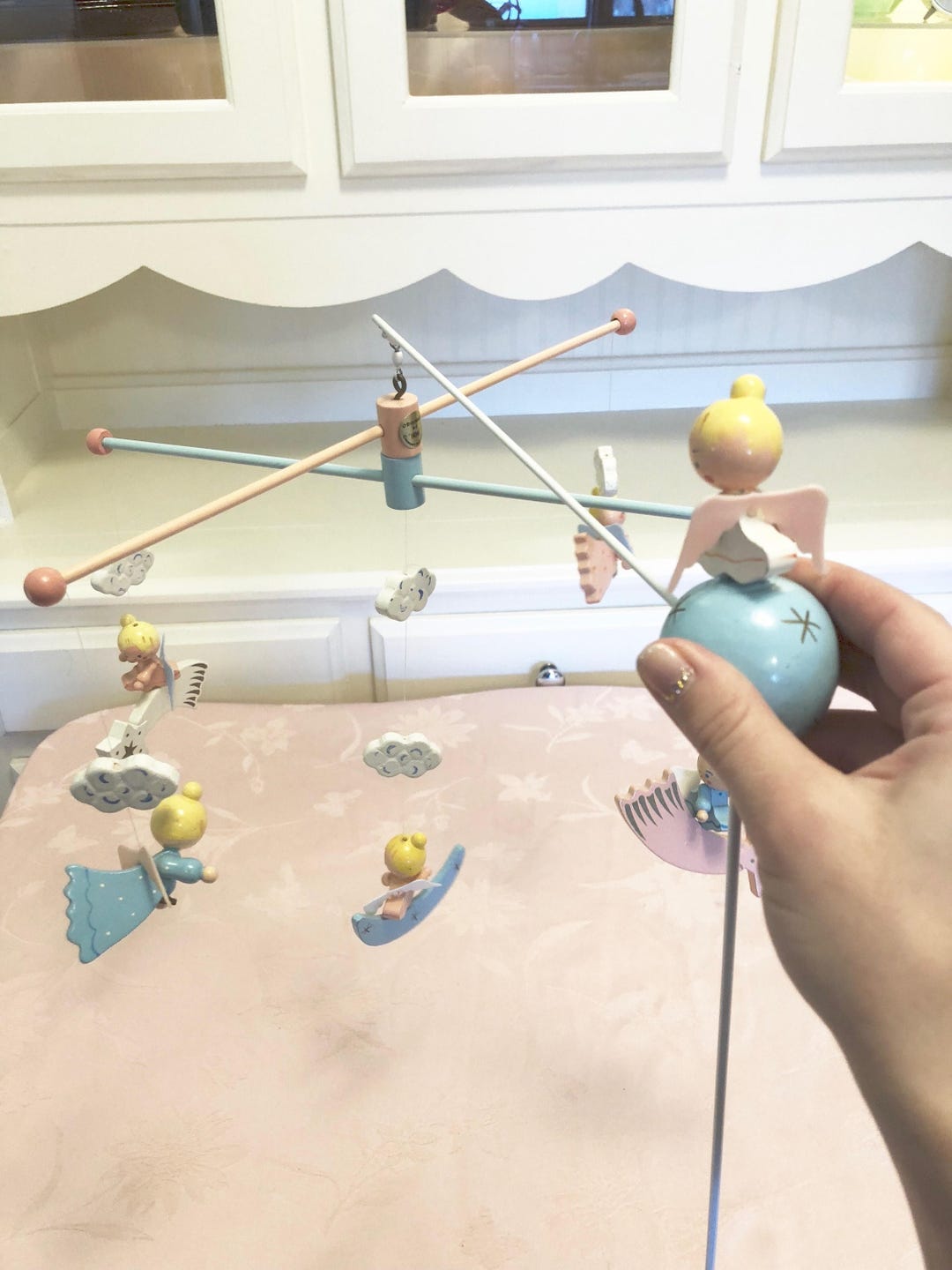 Rare Nursery Originals Mobile. With Six Angles Hand Painted Etsy