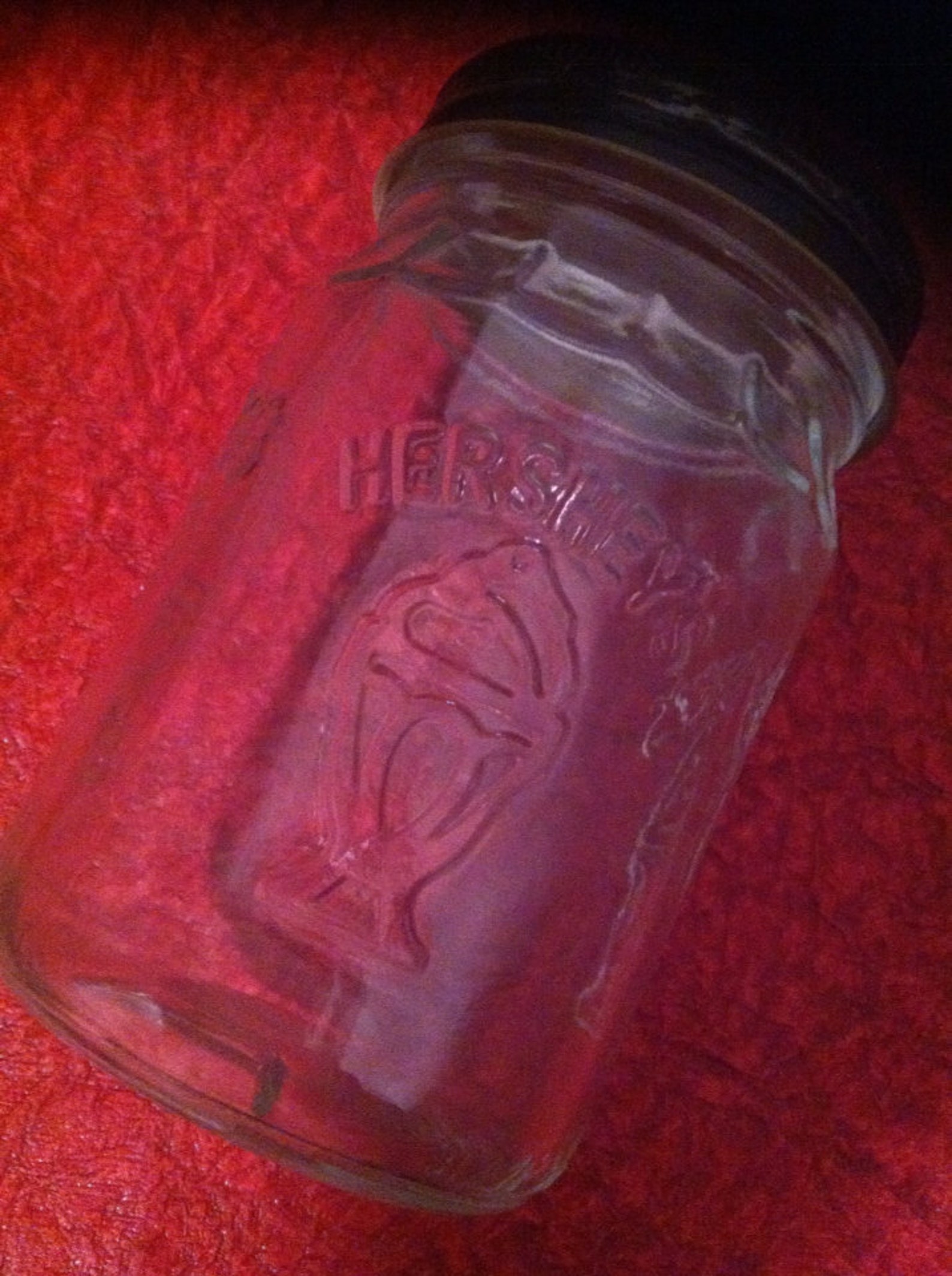 Hershey's Chocolate Shoppe Toppings Glass Jar With Tin Etsy