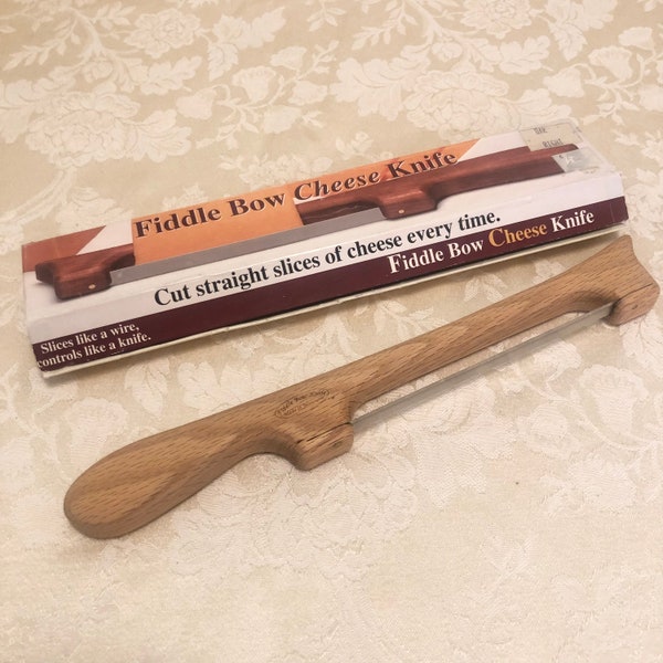 Fiddle Bow Cheese Knife Country Bow Saw Handcrafted Knife Meat, Bread & Vegetable Bow Saw Solid Oak Bow With Steel Blade