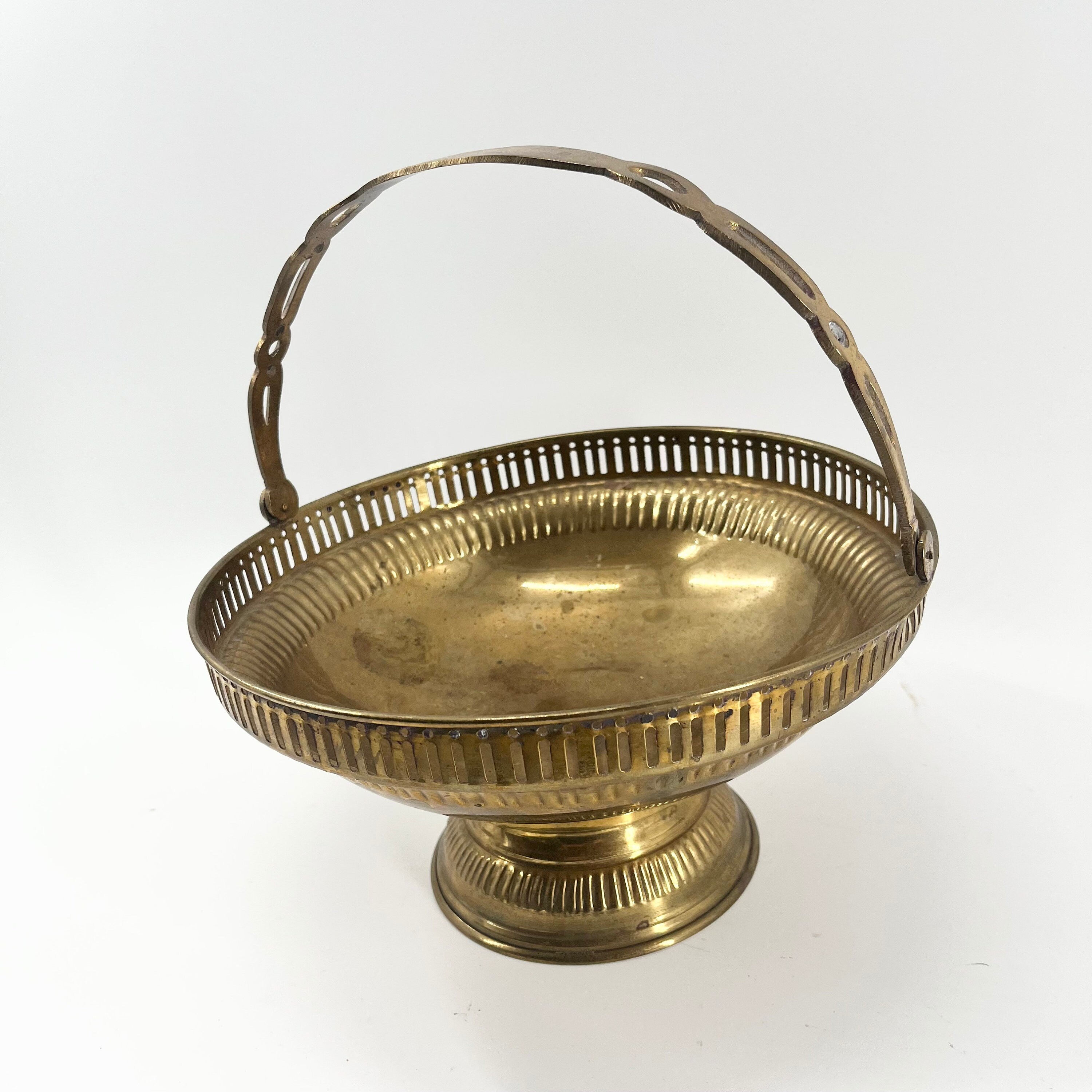Indian Brass Bowl, Vintage Brass Bowl India, Etched Brass Bowl, World Gift  ZY India 
