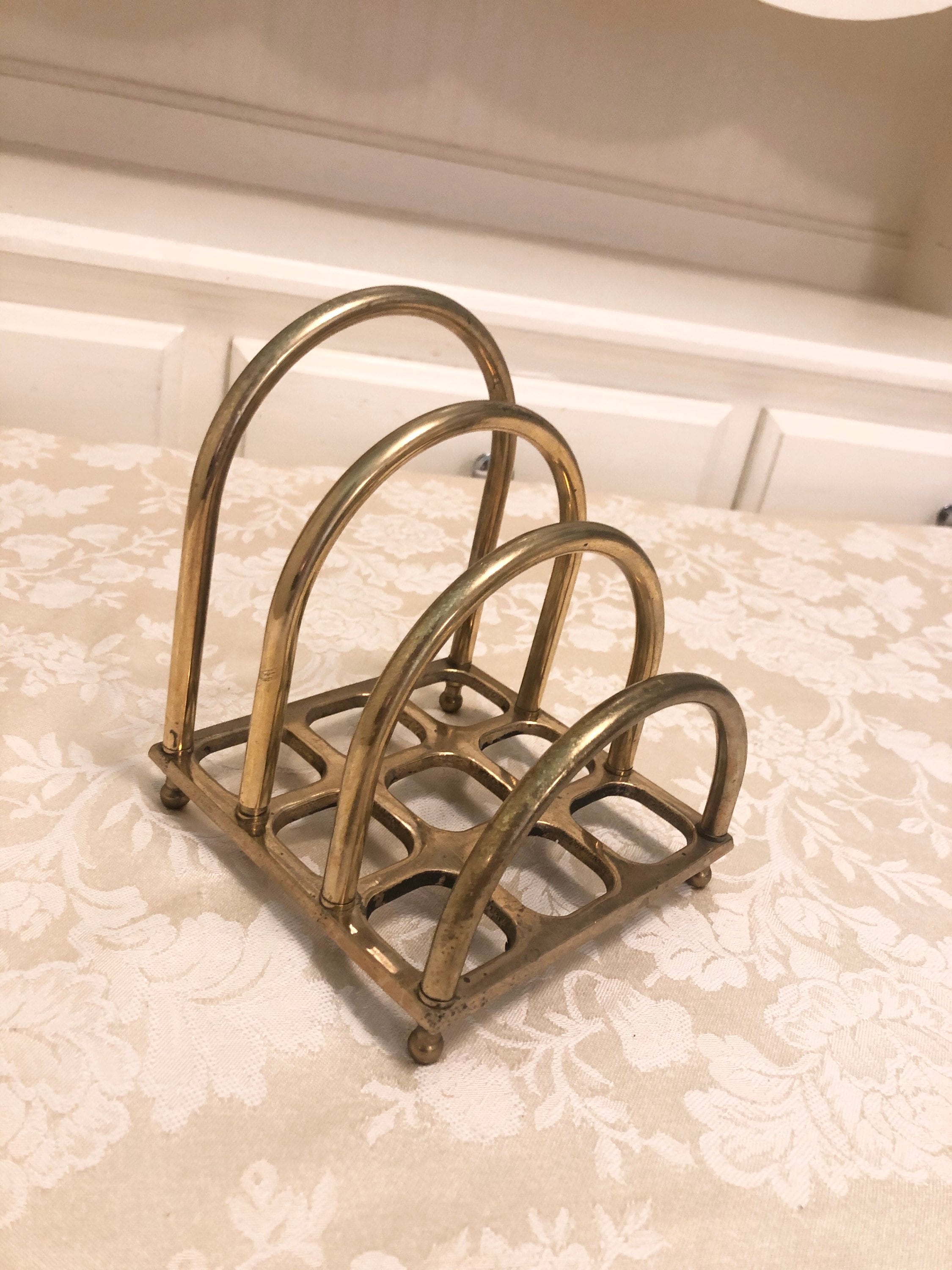 Antique Brass Toast Rack Toast Hanger Holds Toasted Bread On Etsy