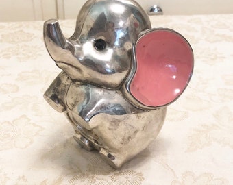Silver Plated Elephant Money Box for Babies Idel for Engraving 