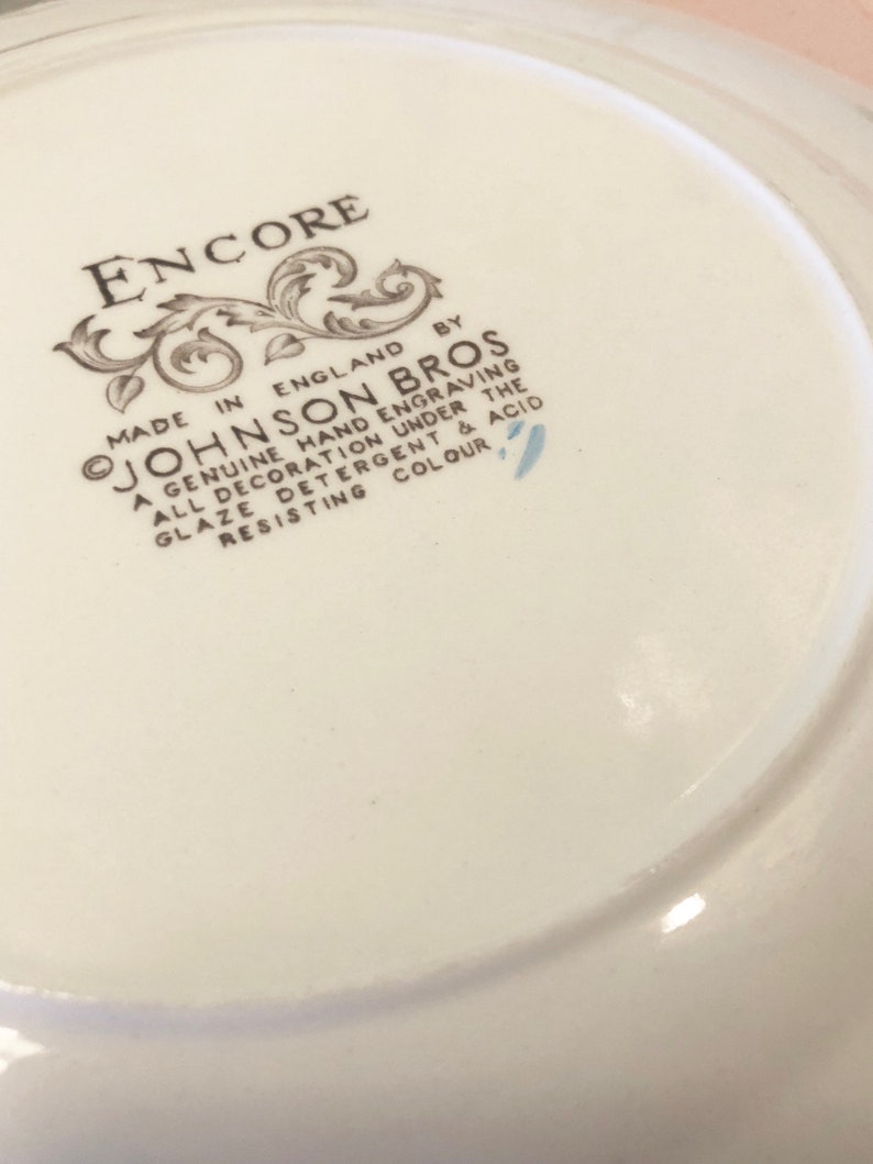 6 White Encore Johnson Bros Made in England Retro White Etsy