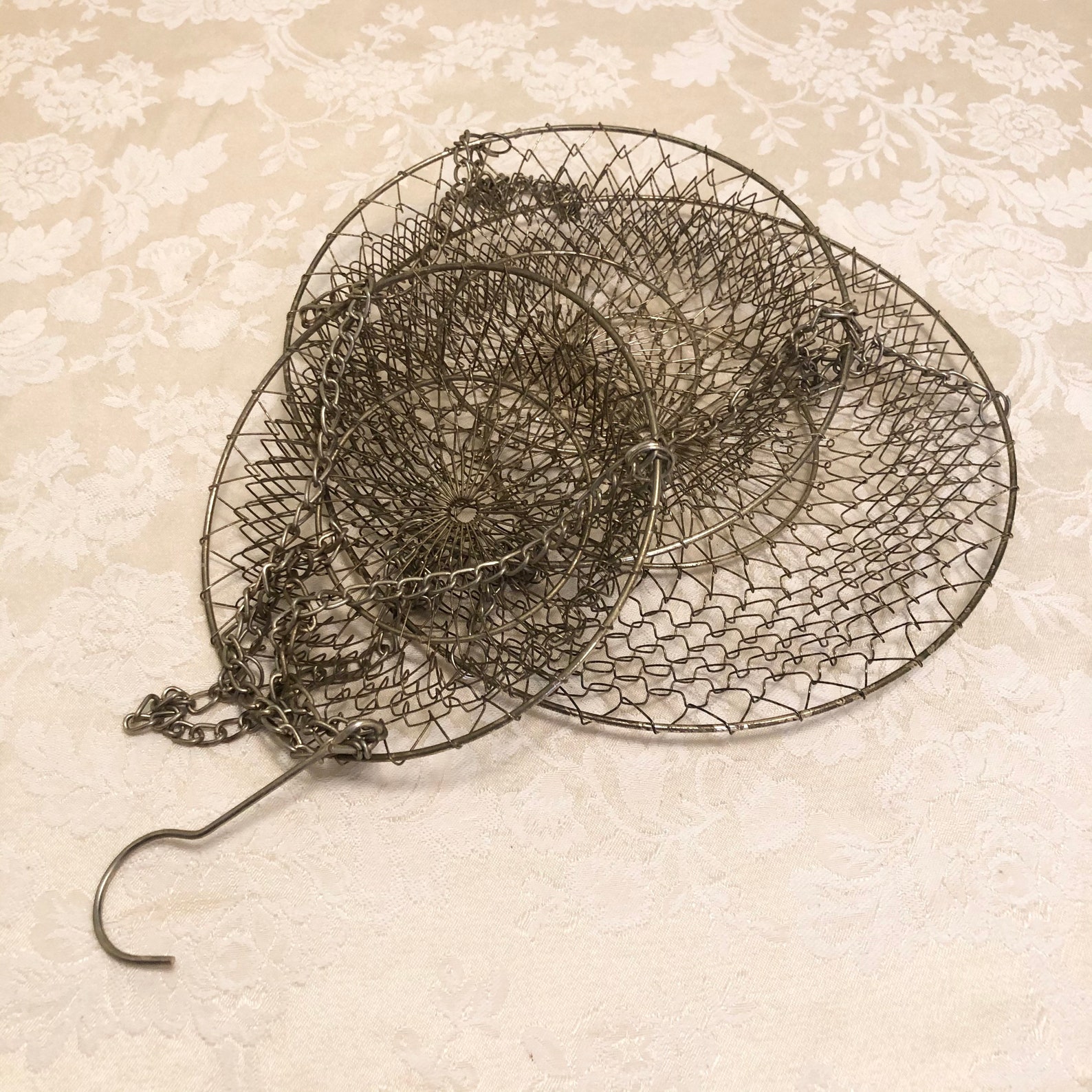 Brass Wire Fruit Basket Three Teired Wire Hanging Fruit Etsy