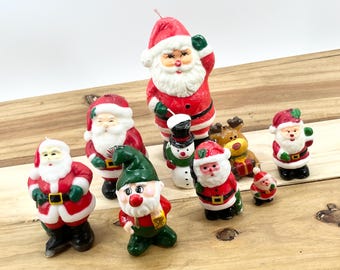 Detailed Santa Figurine Candles Single Self Standing Candles Huge Lot Of Self Standing Candles