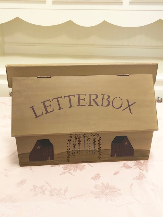 Letter Box Storage Bin Vintage Organized Wooden Letter Box Wooden