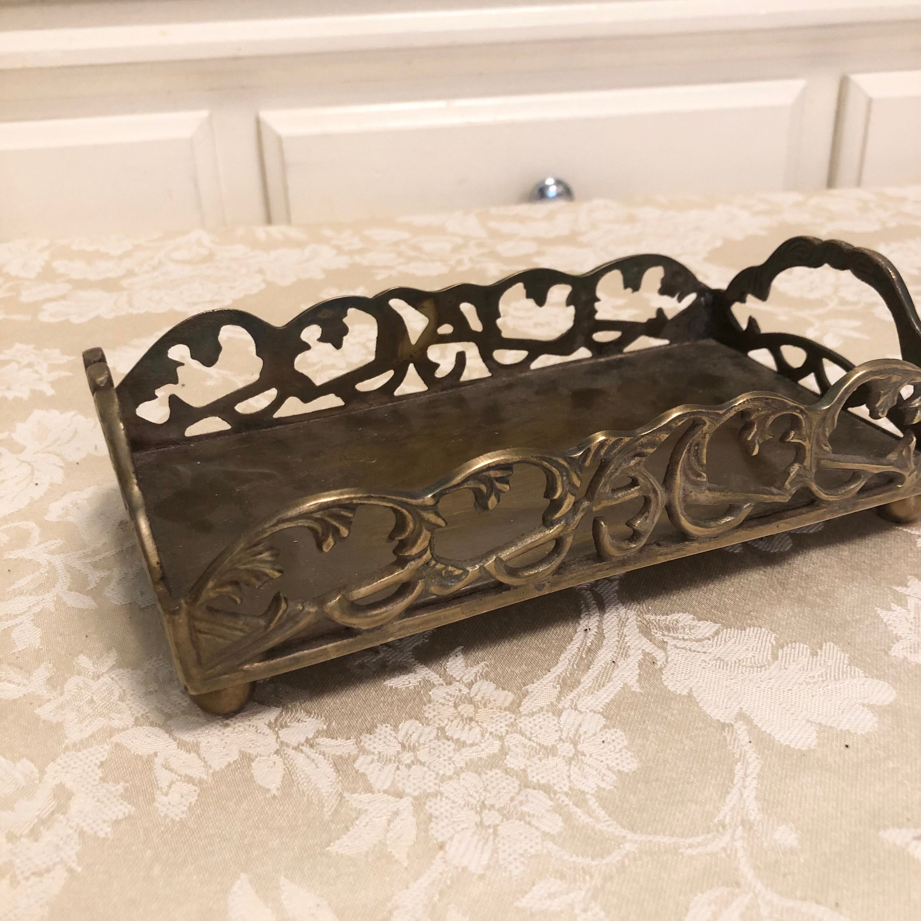 70s Solid Brass Tissue Box Stand Thick Heavy High Quality 70s Home Decor To Last A Lifetime Quality Vintage Home Decor