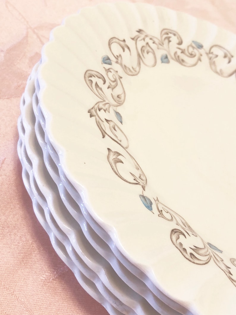 6 White Encore Johnson Bros Made in England Retro White Etsy