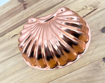 Vintage Shell Copper Aluminum Mold Pan With Handle Pan Decor. Copper Kitchen Pan Hanging Decor Wall Hanging Great Quality Sea Shell Design
