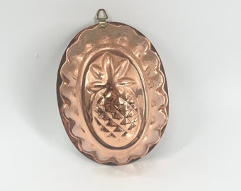 Copper Flat Mold Copper Pan With Brass Handle Pan Copper Kitchen In Pineapple Design Hanging Copper House Copper Kitchen