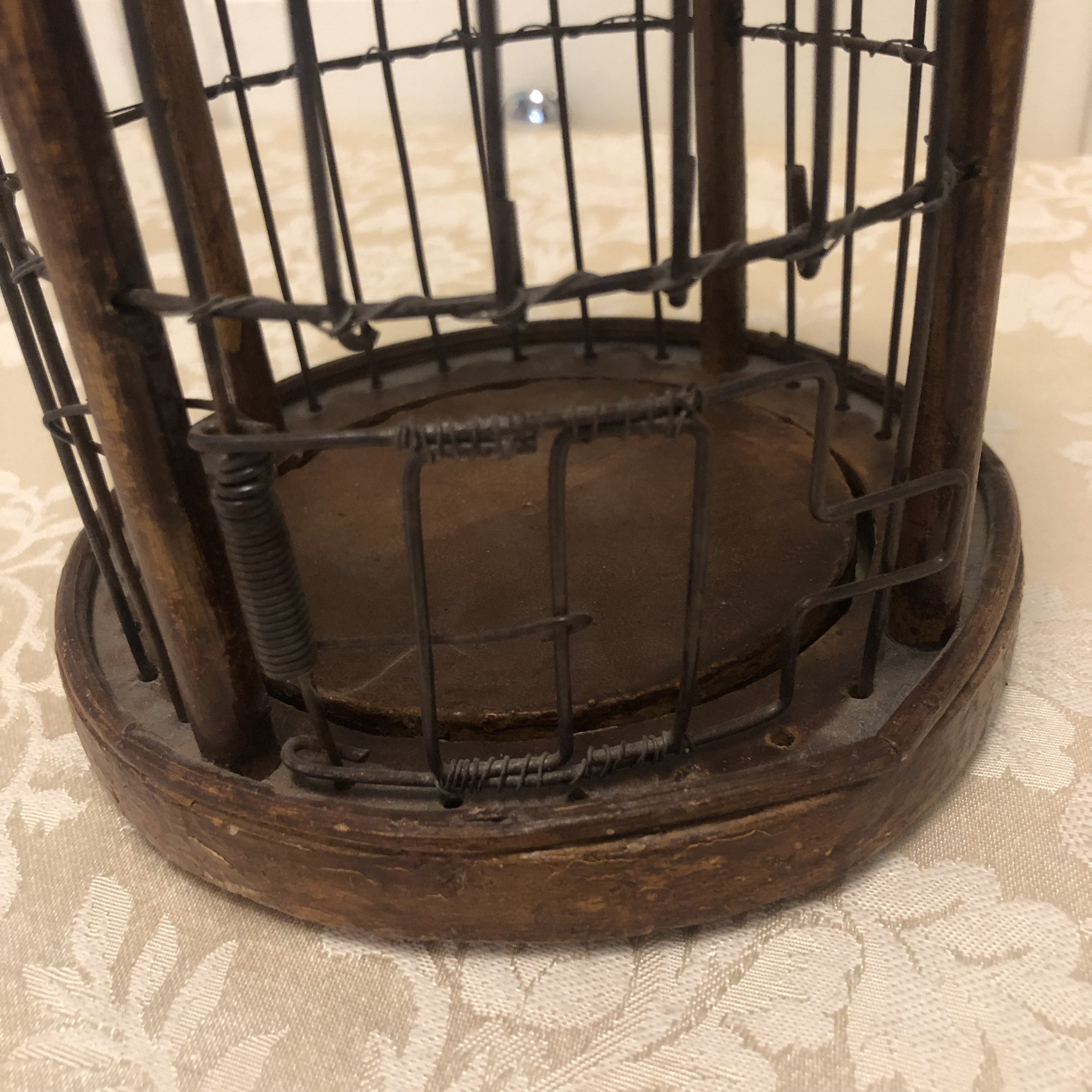 Antique Bamboo Hanging Bird Cage With Japanese Feathered Bird Bamboo Home  Decor Bird Decor Bird Cage With Steel Hook for Hanging -  Canada