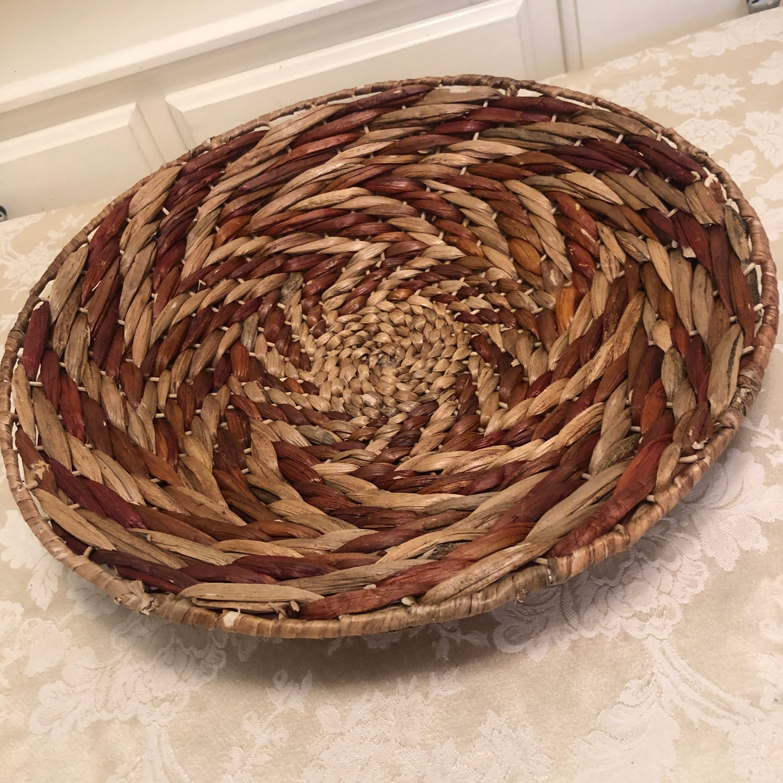 Large Wall Basket Wall Decor Hanging Wall Basket Large Flat Etsy