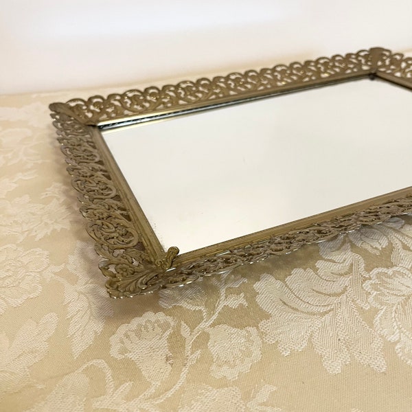 Mirror Bottom Tray Etsy