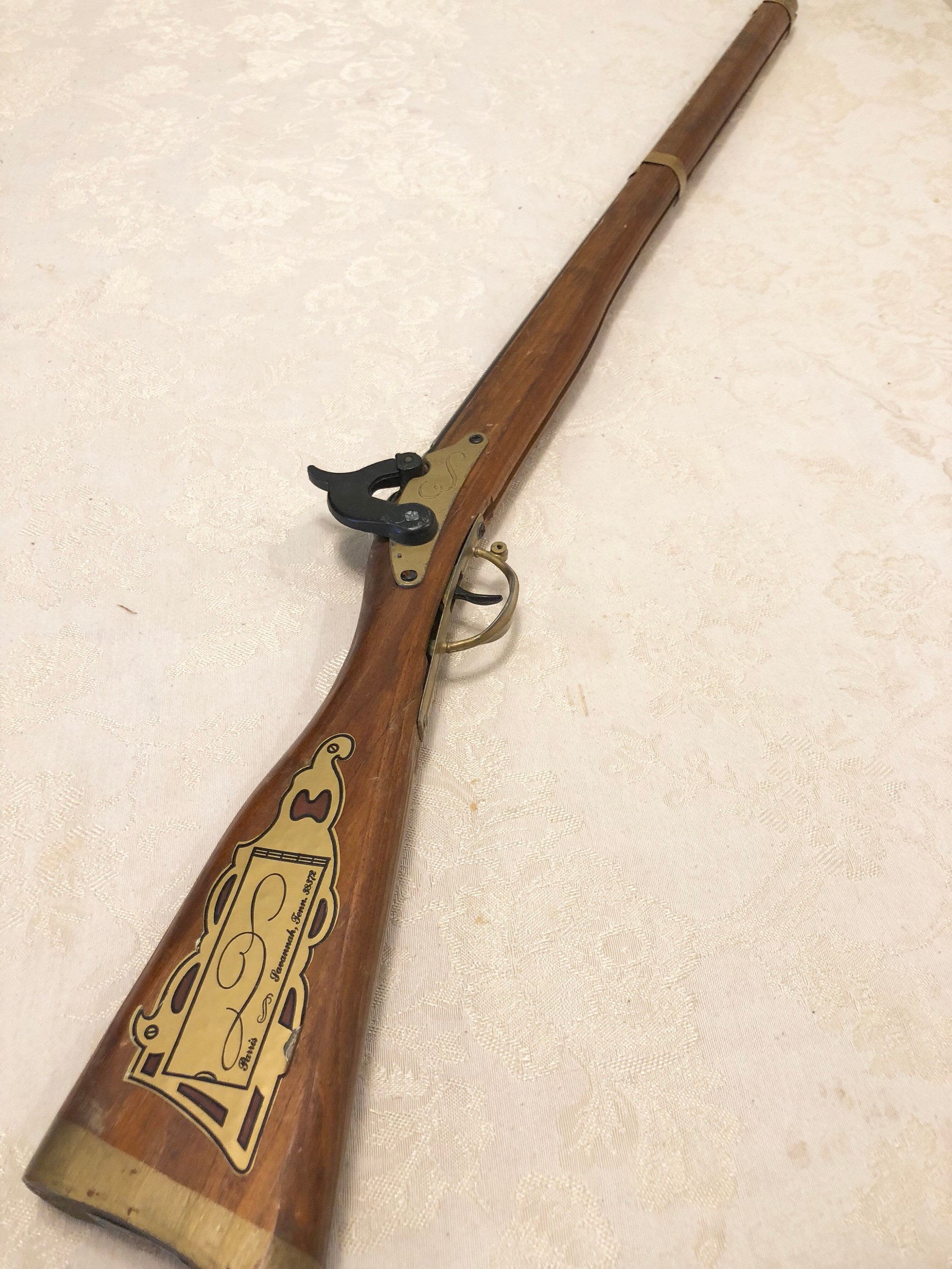 【待望★】 Gun Wooden Kids Dark Elegant Gun Wooden and Metal Riffle トイガン