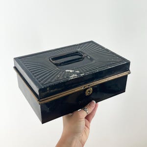 Vintage Metal Bank Deposit Safe Box - Etsy