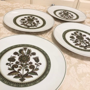 Rare September Song Noritake 4 Dinner Plates Serves 4 People Dinner Plates US Design Green Vines And Flowers Cookin Serve Japan China 2048