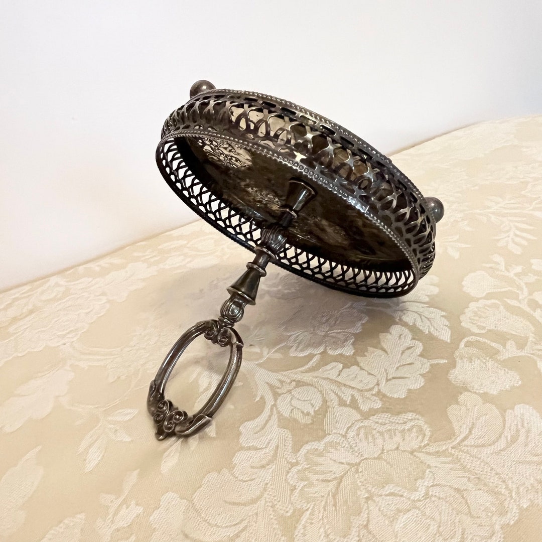 Vanity Tray Silver Cut Out Edges or Table Center Piece Hold Etsy