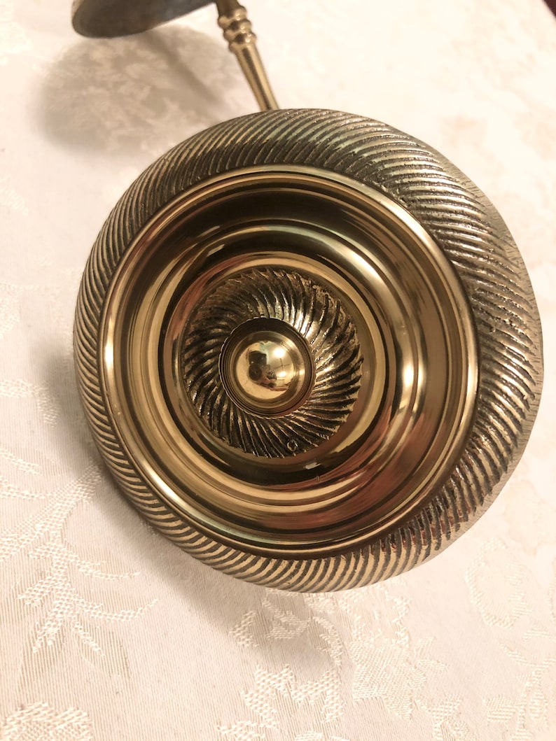 Mid Century Solid Brass Wall Hangers Large Brass Knobs Screw Etsy