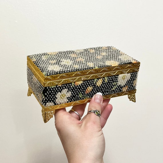 Vintage Jewelry Box Small Compact Case With Music… - image 3