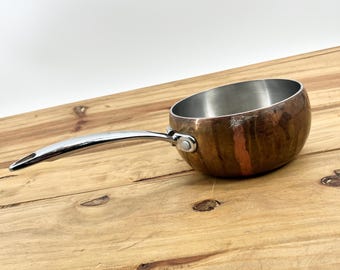 Sartén de cobre Mulino New York, cacerola de cobre para colgar, de cobre, para decoración de cocina, con mango grueso de latón inoxidable