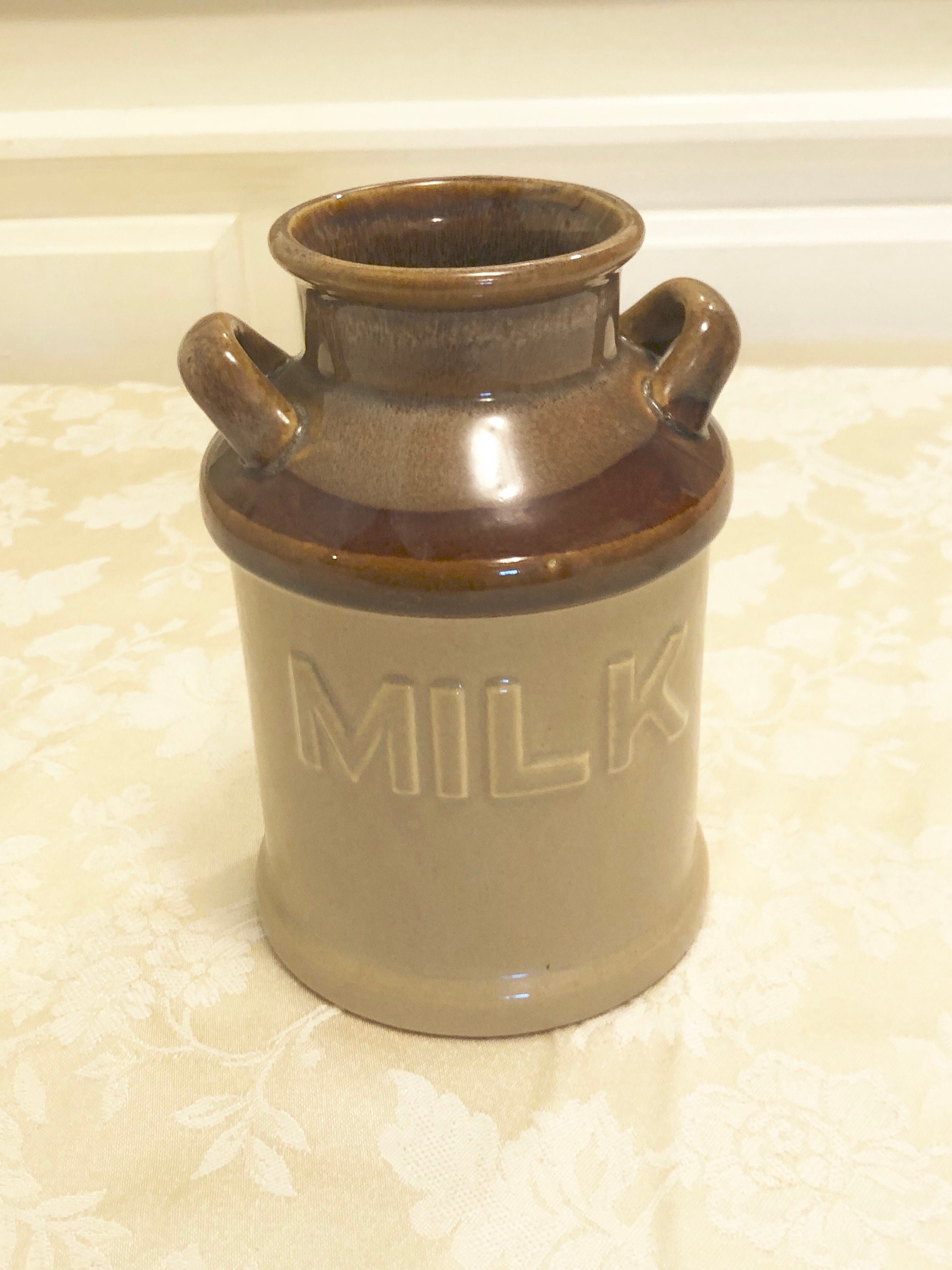 Pottery Milk Jug Antique Hull Pottery Small Vase Lee Leche con Etsy