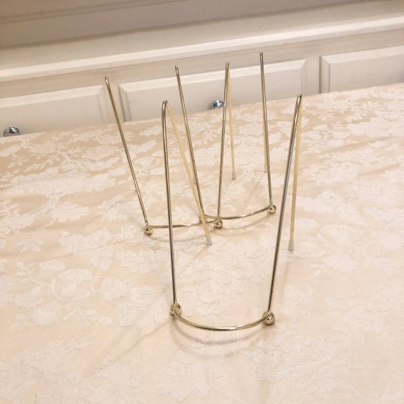 Mid Century Brass Plate Holder With a Modern Rounded Front and Etsy