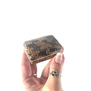 Small Handcrafted Trinket Box With Tile Look On Top To Hold Small Jewelry And Keep Small Trinkets Inside Box Gift Box