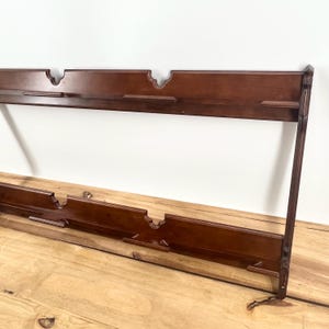 Dark Cherry Wood Open Cabinet Plate Rack Shadow Box Shelf Inclosed ...