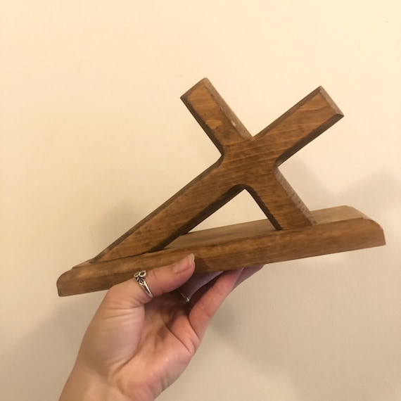 Cross Home Decor Two Sided Designs Napkin Holder Beautiful Wooden