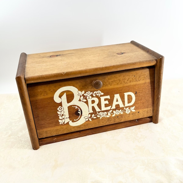 Primitive Bread Box Country Kitchen Reads Bread. All Original! Beautiful Rare Primitive Kitchen Rustic Wood Kitchen