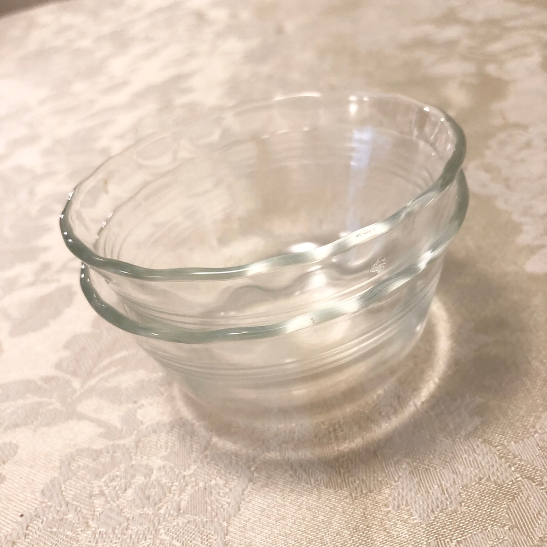 Clear Glass Pyrex Serving Custard Dishes Ramekin Small Dessert Bowls