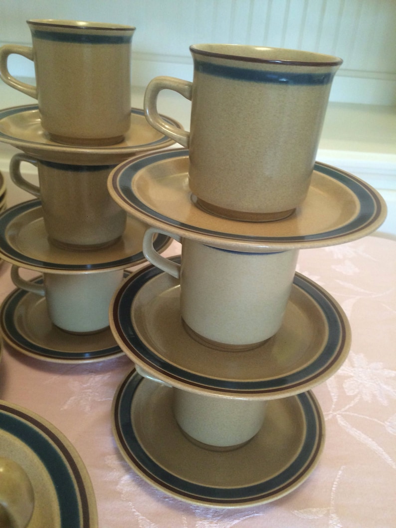 40 Piece Stoneware Japan Perfect Set Serves 8 Vintage Dinning Etsy