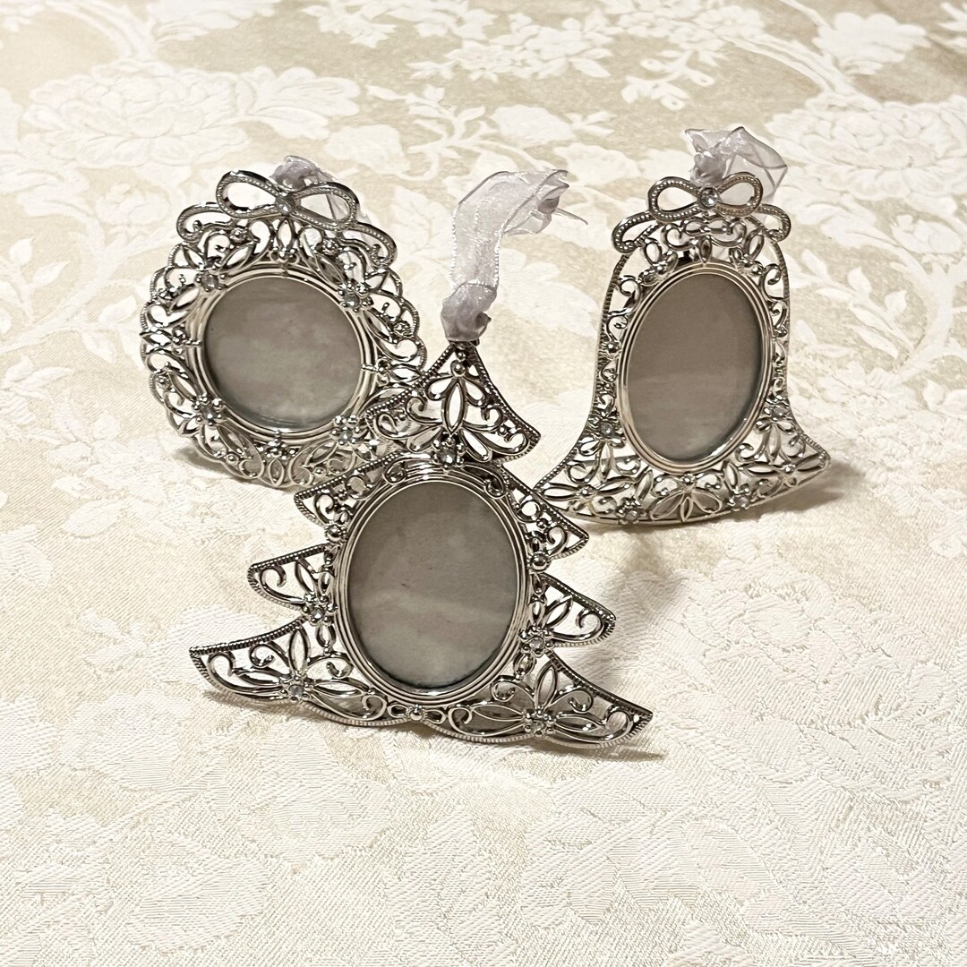Small Silver Mini Frames Mini Silver Frames Set of 3 Hanging Etsy