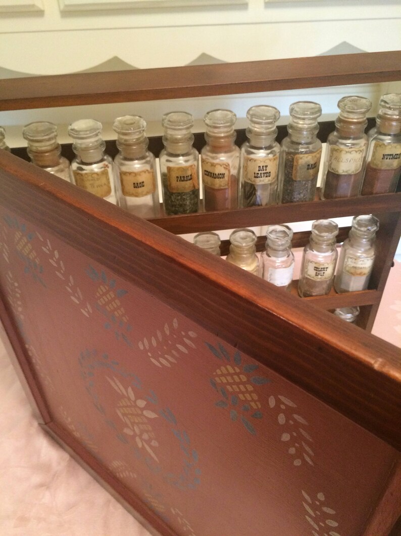 Retro 20s 30s Spice Cabinet Spice Rack Herb And Spice Etsy