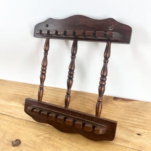 Rustic Spoon Rack With Spindles Bold Shelf Display Unique Display Two Hanger Backing Holds 16 Traveling Spoon Collection Display Shelf