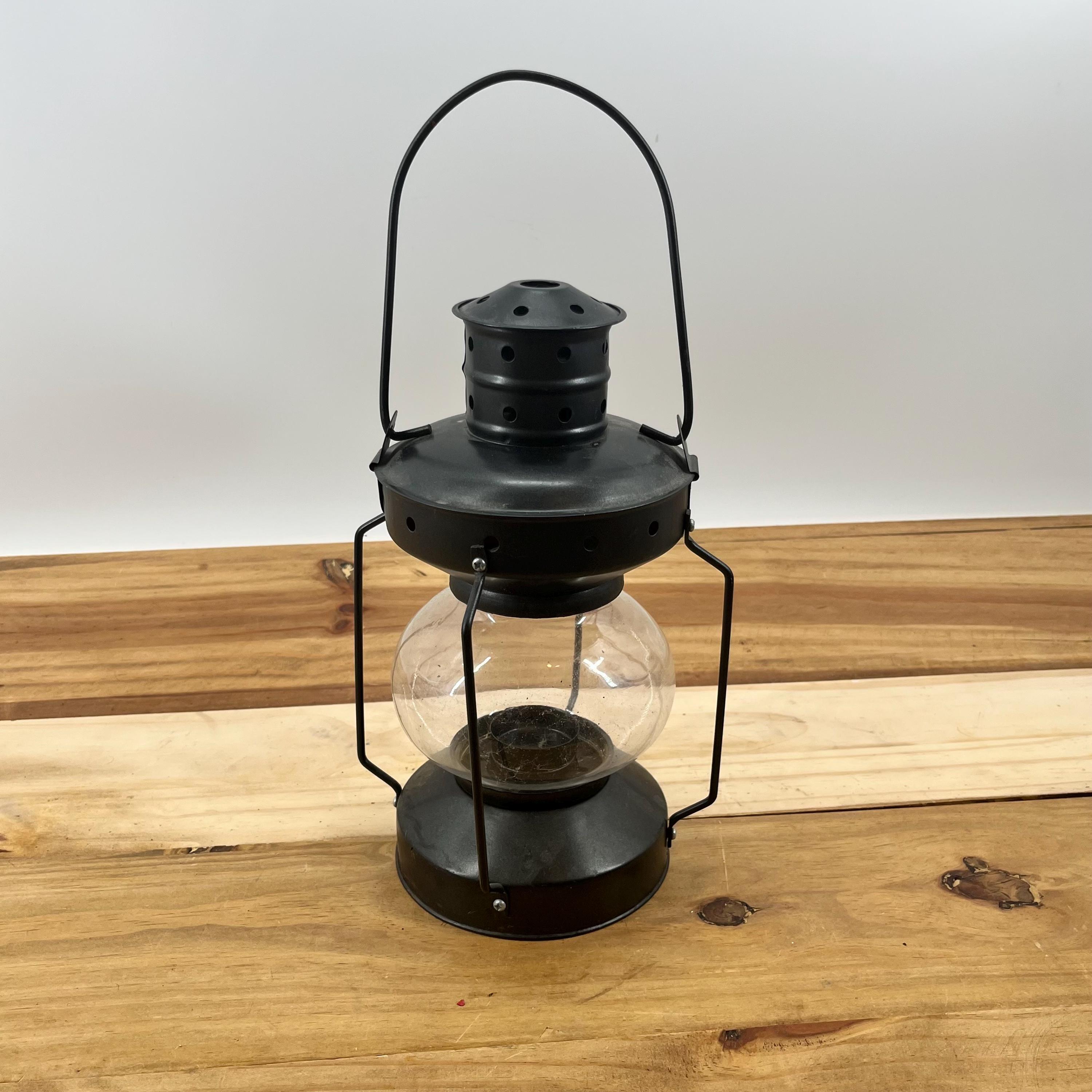 Vintage Lantern With Glass Orb Shade Hangable Lantern Vintage 90s