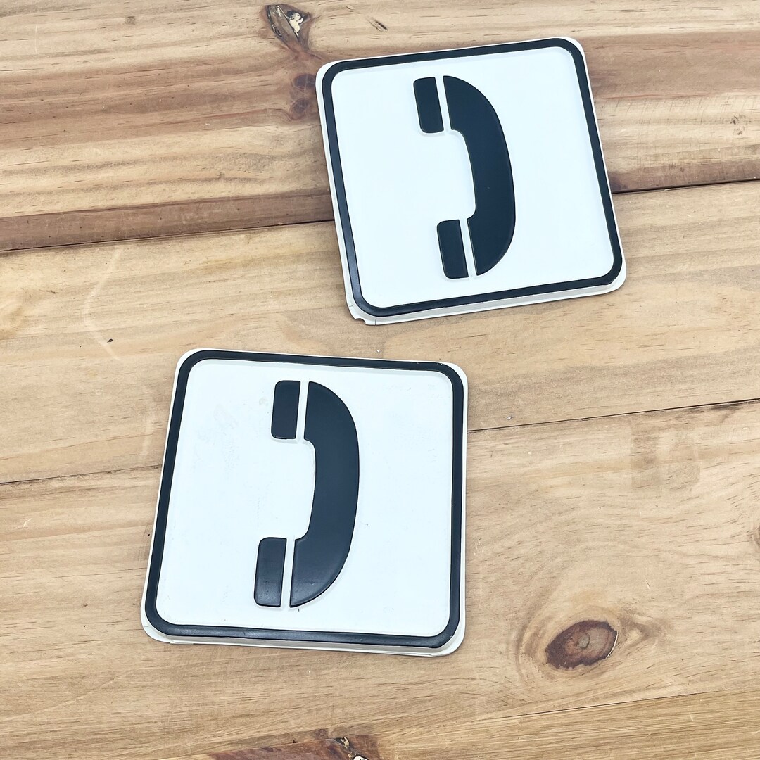Vintage Indoor City Phone Sign Small Square Plaque Signage for Indoor ...