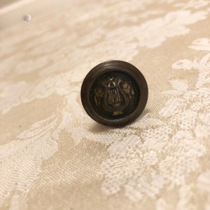 Antique Harp Bronze Knob Screw In Knob Mini Bronze Knob Unique Antique Screw In Knob Elegant Bronze Knob
