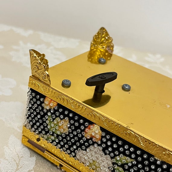 Vintage Jewelry Box Small Compact Case With Music… - image 2