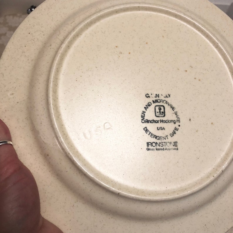 70s Ironstone Anchor Hocking USA Lead Free Vintage Dinnerware Etsy