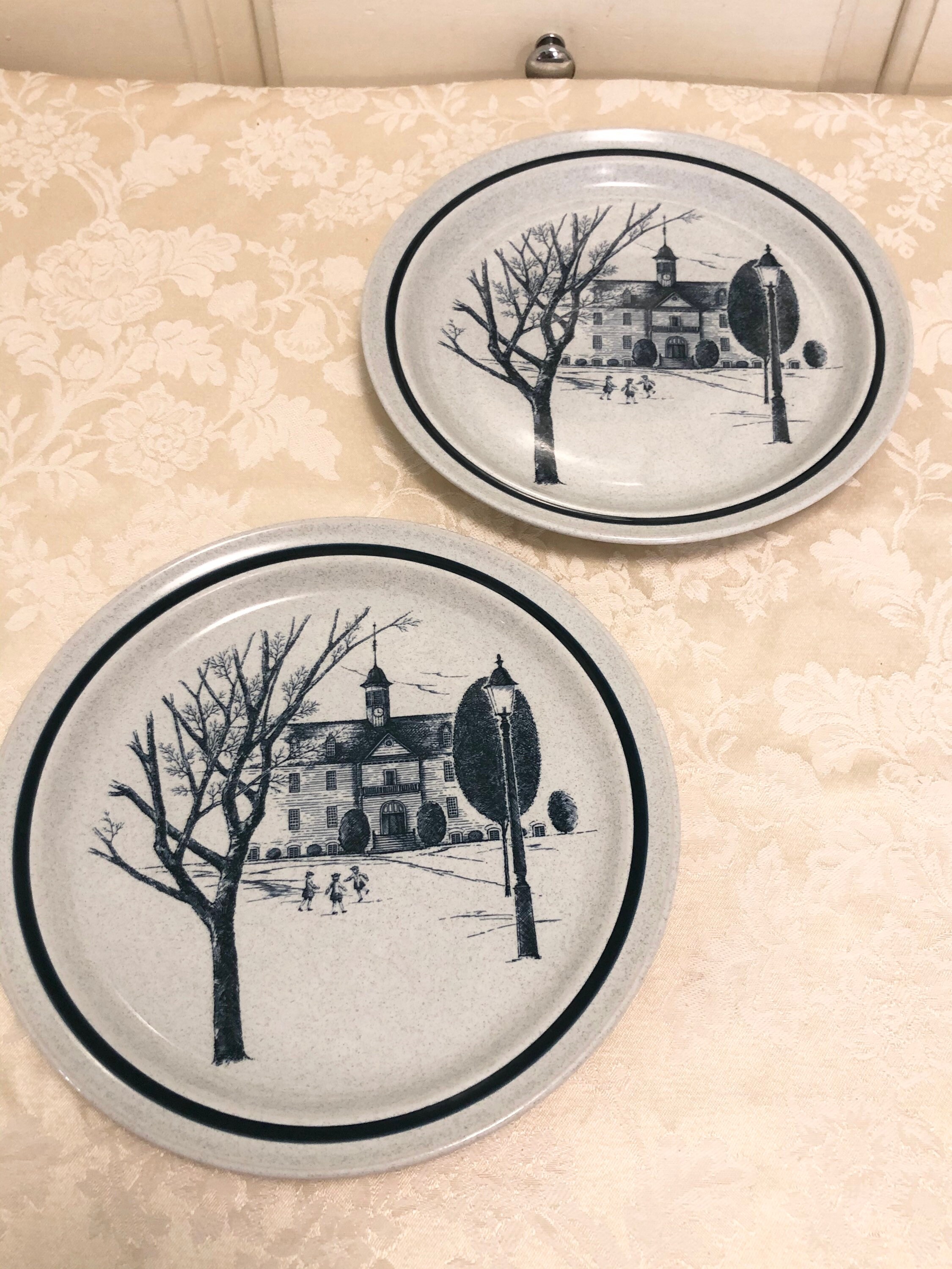 ノリタケ Colonial Times 廃盤皿 2枚セット 北欧ヴィンテージ Noritake Colonial Times Stoneware Retired Discontinued Set of 2