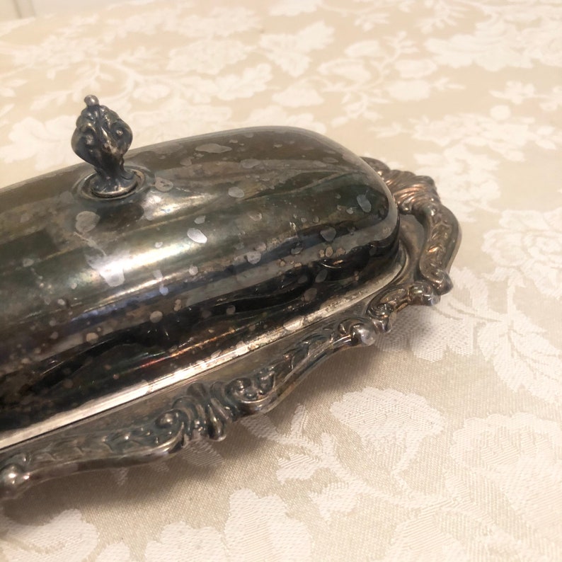 Antiqued Sheridan Taunton Silversmiths Silver Butter Dish Etsy