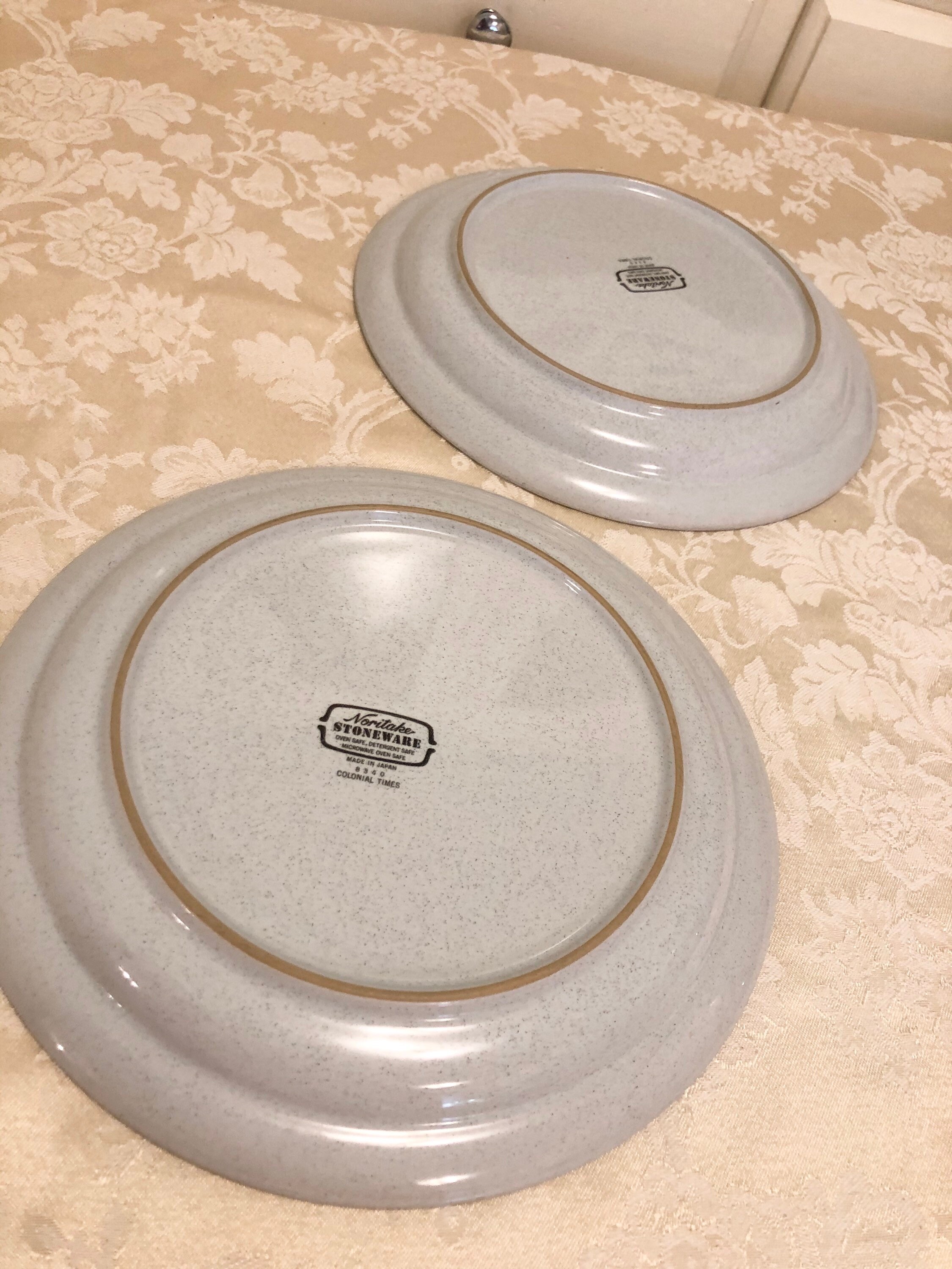 ノリタケ Colonial Times 廃盤皿 2枚セット 北欧ヴィンテージ Noritake Colonial Times Stoneware Retired Discontinued Set of 2