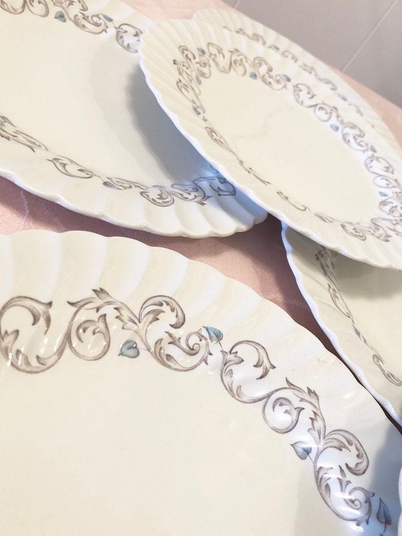 6 White Encore Johnson Bros Made in England Retro White Etsy