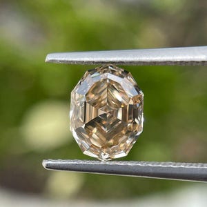 Natural Hexagon Oval Step Cut Diamond